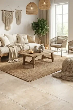 Carrelage Deep Stone Corda 90x90 cm - effet travertin Offre Exclusive